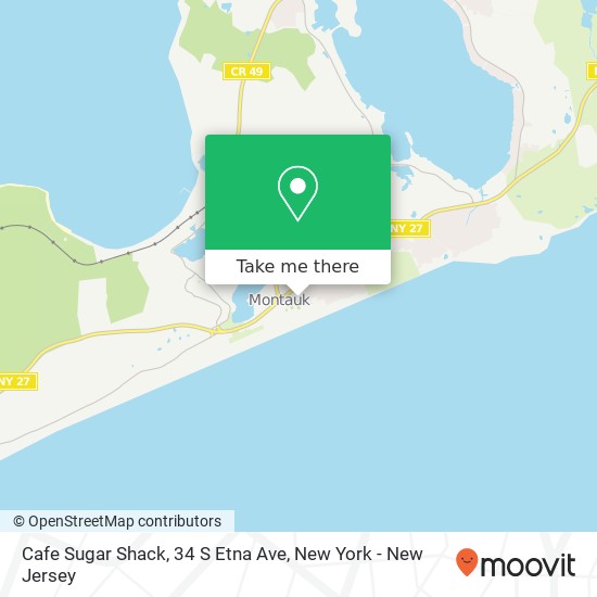 Mapa de Cafe Sugar Shack, 34 S Etna Ave
