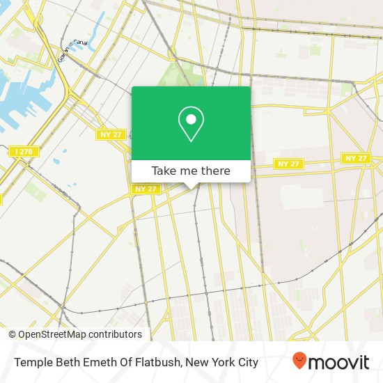 Mapa de Temple Beth Emeth Of Flatbush