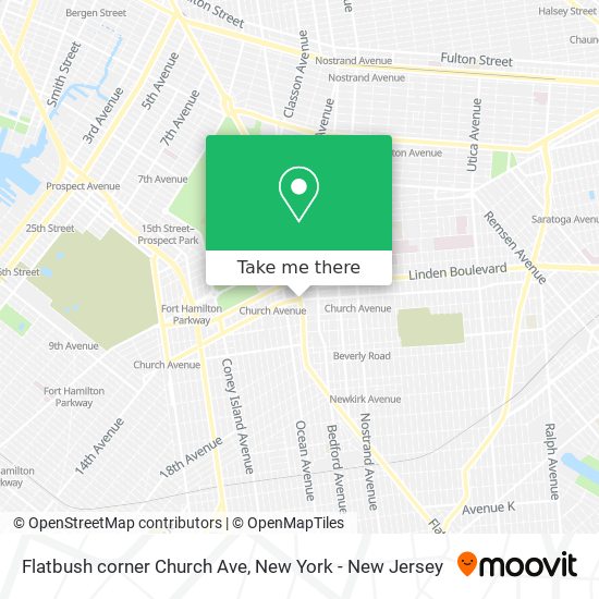 Flatbush corner Church Ave map