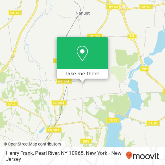 Henry Frank, Pearl River, NY 10965 map