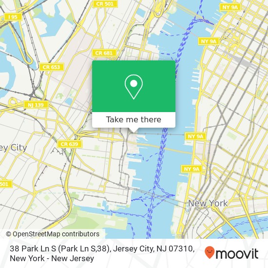 38 Park Ln S (Park Ln S,38), Jersey City, NJ 07310 map