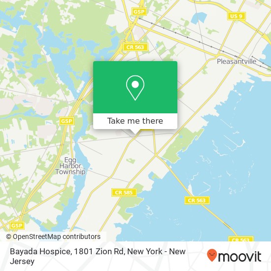 Bayada Hospice, 1801 Zion Rd map