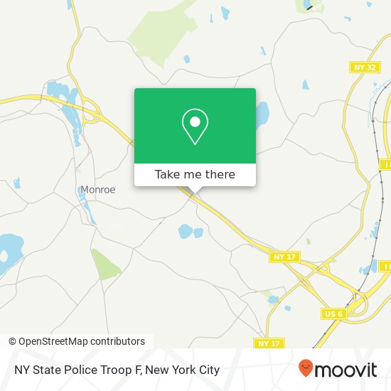 Mapa de NY State Police Troop F