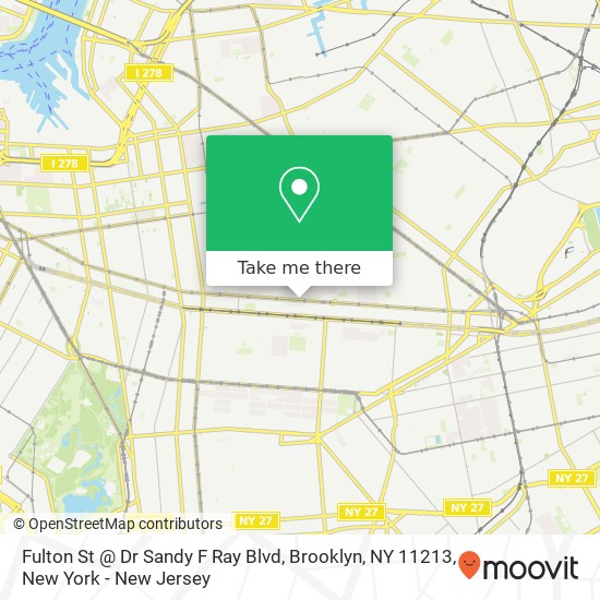 Fulton St @ Dr Sandy F Ray Blvd, Brooklyn, NY 11213 map