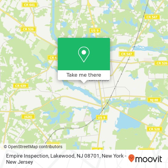 Mapa de Empire Inspection, Lakewood, NJ 08701