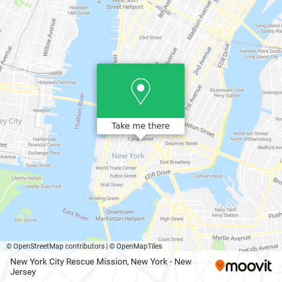 Mapa de New York City Rescue Mission