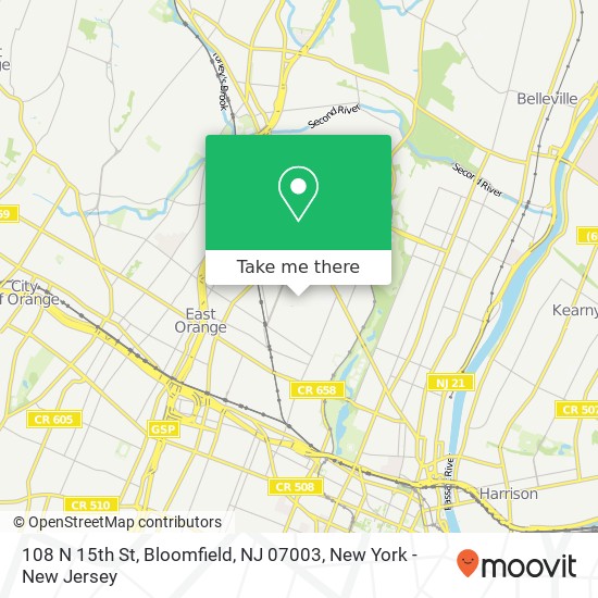 108 N 15th St, Bloomfield, NJ 07003 map