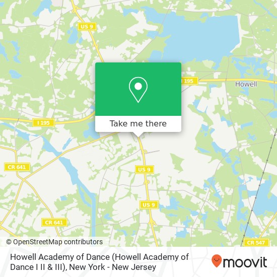 Howell Academy of Dance (Howell Academy of Dance I II & III) map