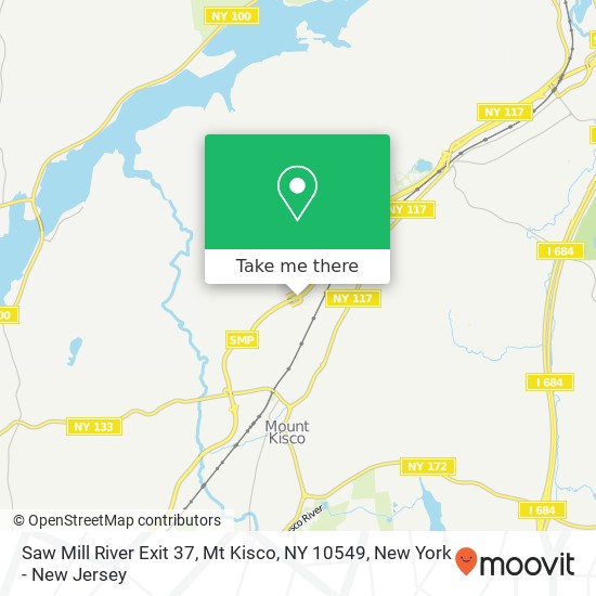 Mapa de Saw Mill River Exit 37, Mt Kisco, NY 10549