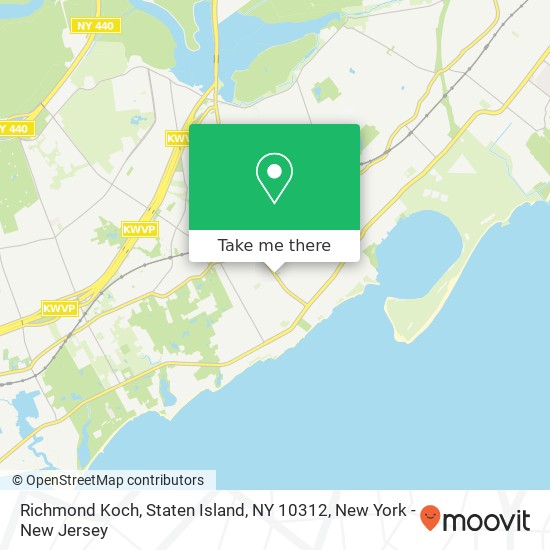 Mapa de Richmond Koch, Staten Island, NY 10312