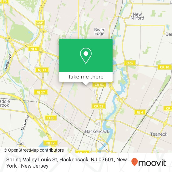 Spring Valley Louis St, Hackensack, NJ 07601 map