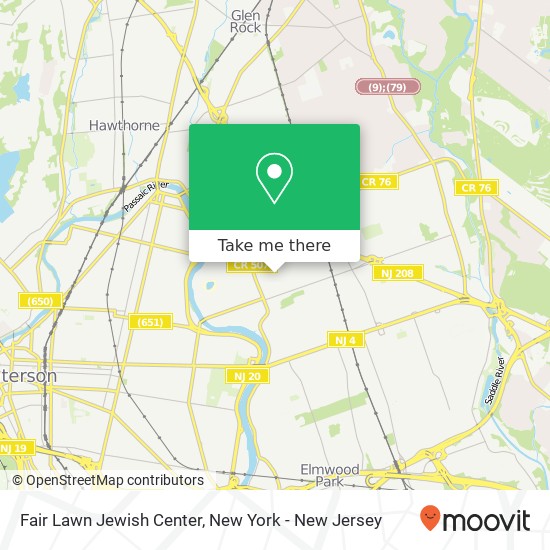 Mapa de Fair Lawn Jewish Center