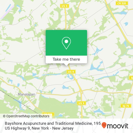 Bayshore Acupuncture and Traditional Medicine, 195 US Highway 9 map