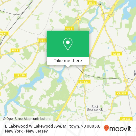 E Lakewood W Lakewood Ave, Milltown, NJ 08850 map