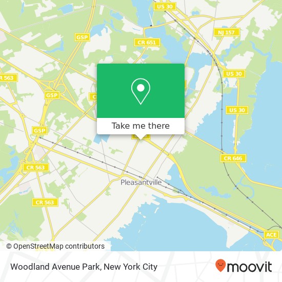 Mapa de Woodland Avenue Park