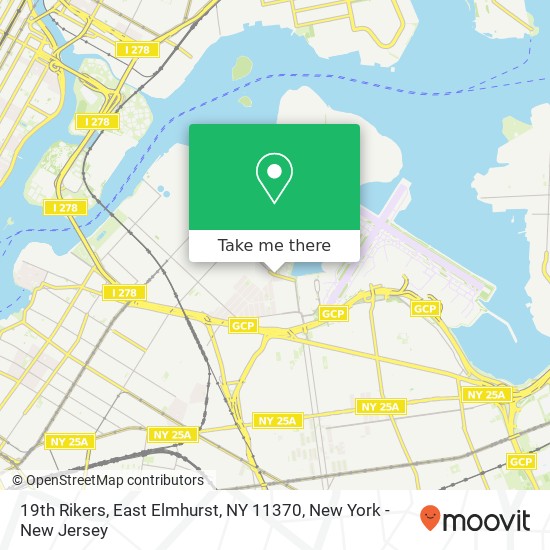 Mapa de 19th Rikers, East Elmhurst, NY 11370