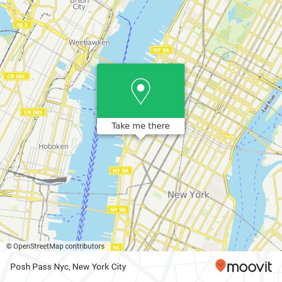 Mapa de Posh Pass Nyc