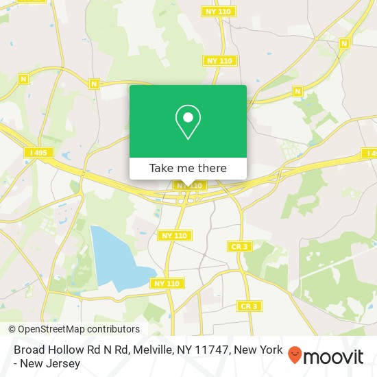 Mapa de Broad Hollow Rd N Rd, Melville, NY 11747