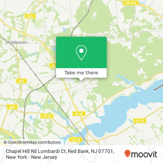 Chapel Hill Rd Lombardi Ct, Red Bank, NJ 07701 map