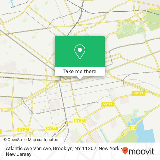 Mapa de Atlantic Ave Van Ave, Brooklyn, NY 11207