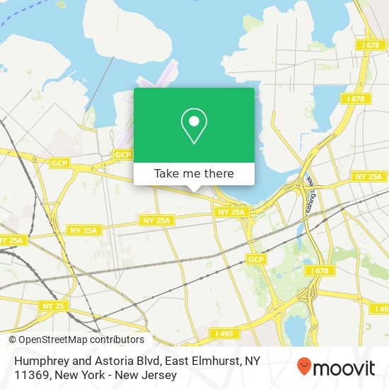 Mapa de Humphrey and Astoria Blvd, East Elmhurst, NY 11369