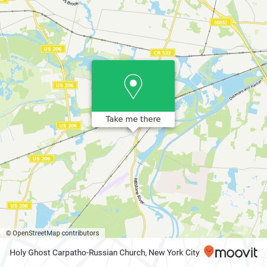 Holy Ghost Carpatho-Russian Church map