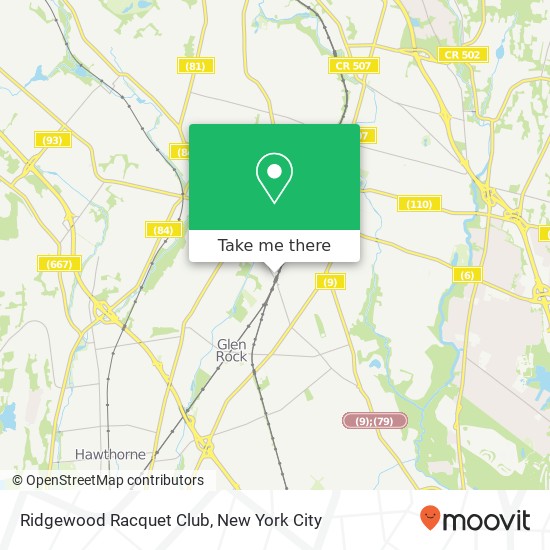 Ridgewood Racquet Club map