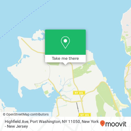 Mapa de Highfield Ave, Port Washington, NY 11050