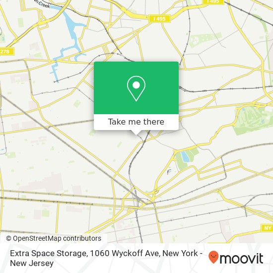 Extra Space Storage, 1060 Wyckoff Ave map