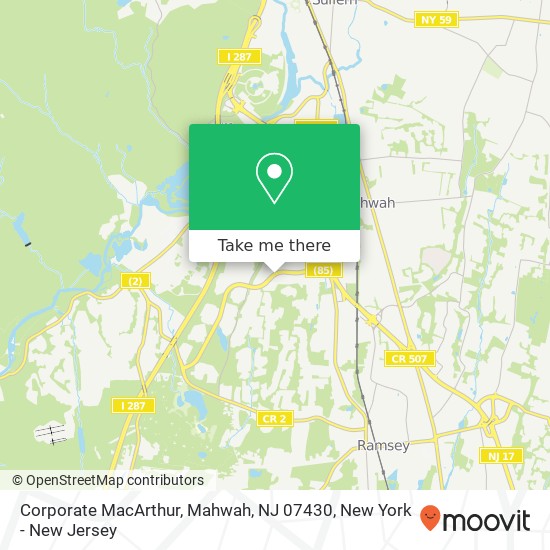 Corporate MacArthur, Mahwah, NJ 07430 map