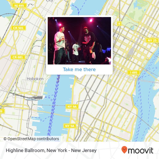 Mapa de Highline Ballroom