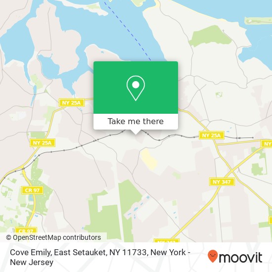 Mapa de Cove Emily, East Setauket, NY 11733