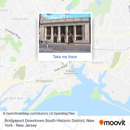 Bridgeport Downtown South Historic District map