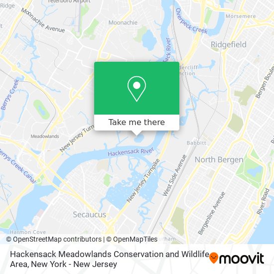 Mapa de Hackensack Meadowlands Conservation and Wildlife Area