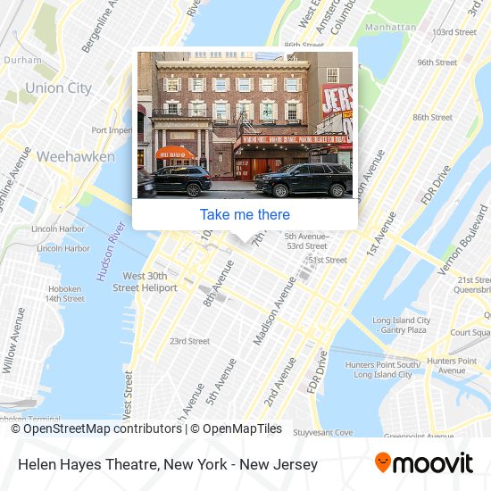 Helen Hayes Theatre map