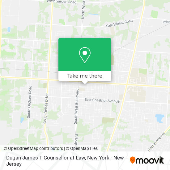 Dugan James T Counsellor at Law map