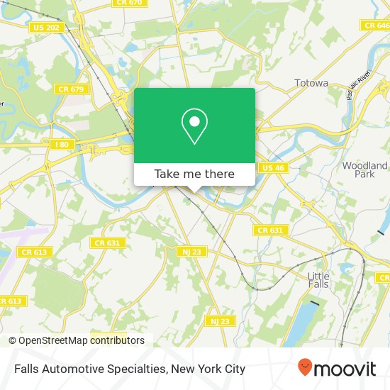 Mapa de Falls Automotive Specialties