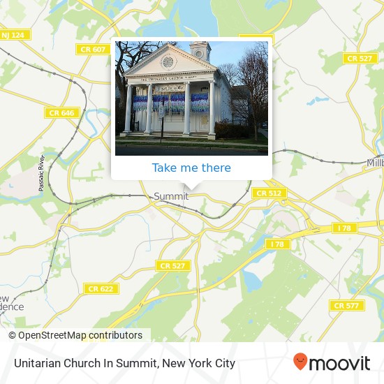 Unitarian Church In Summit map