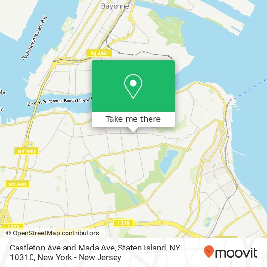 Mapa de Castleton Ave and Mada Ave, Staten Island, NY 10310