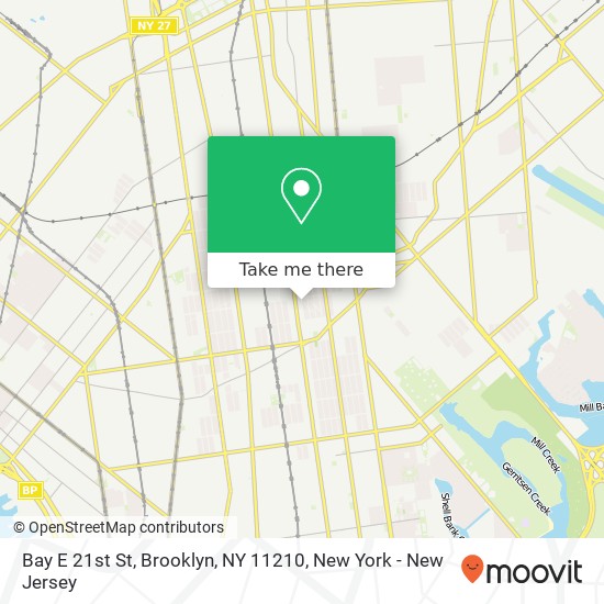 Mapa de Bay E 21st St, Brooklyn, NY 11210