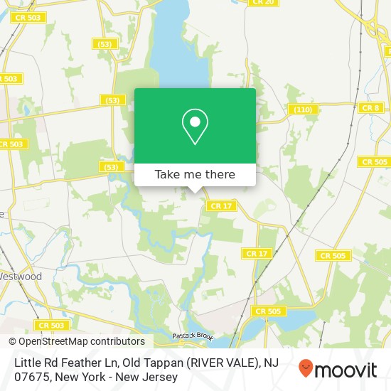 Mapa de Little Rd Feather Ln, Old Tappan (RIVER VALE), NJ 07675