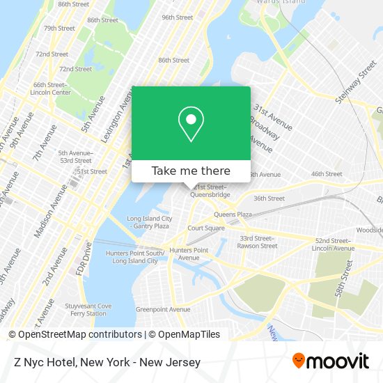 Mapa de Z Nyc Hotel