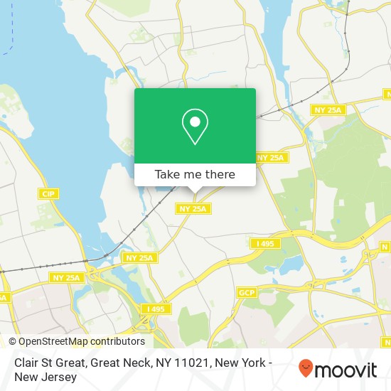 Mapa de Clair St Great, Great Neck, NY 11021