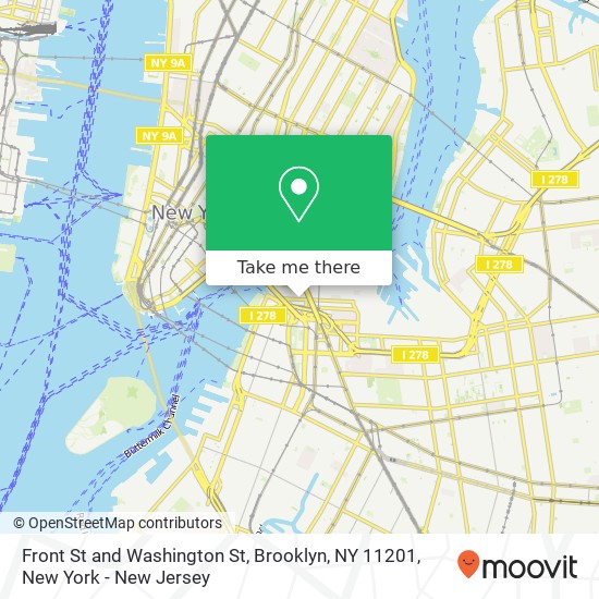 Front St and Washington St, Brooklyn, NY 11201 map