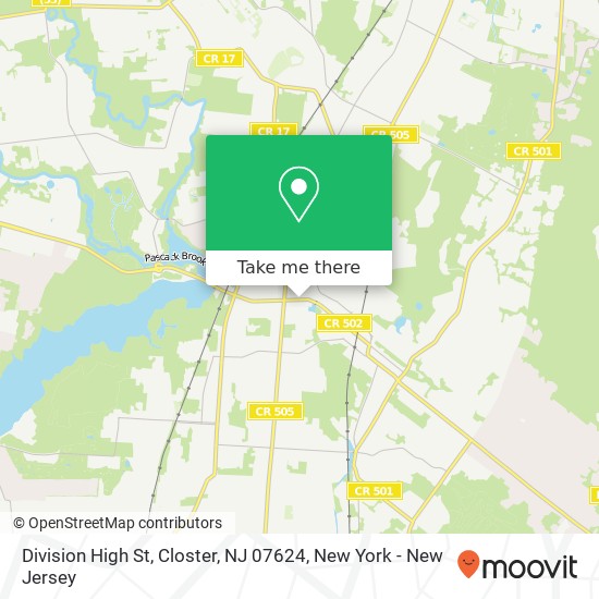 Mapa de Division High St, Closter, NJ 07624