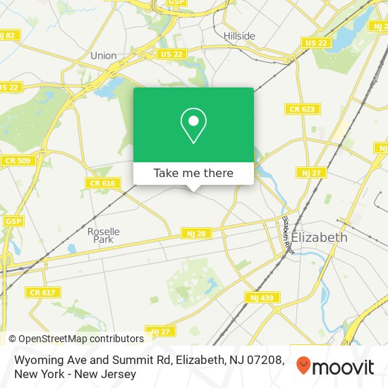 Wyoming Ave and Summit Rd, Elizabeth, NJ 07208 map