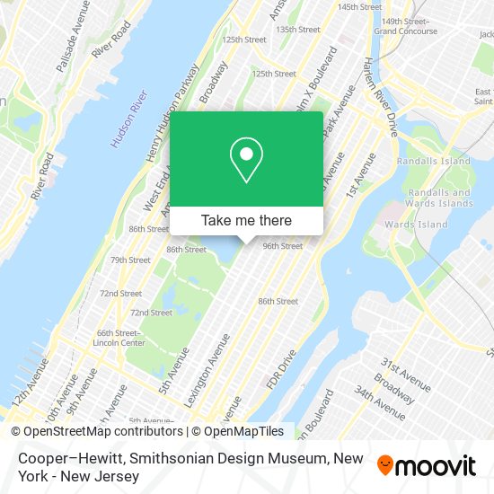 Cooper–Hewitt, Smithsonian Design Museum map