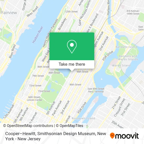 Cooper–Hewitt, Smithsonian Design Museum map