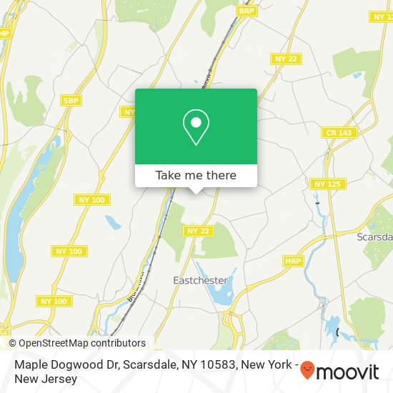 Mapa de Maple Dogwood Dr, Scarsdale, NY 10583