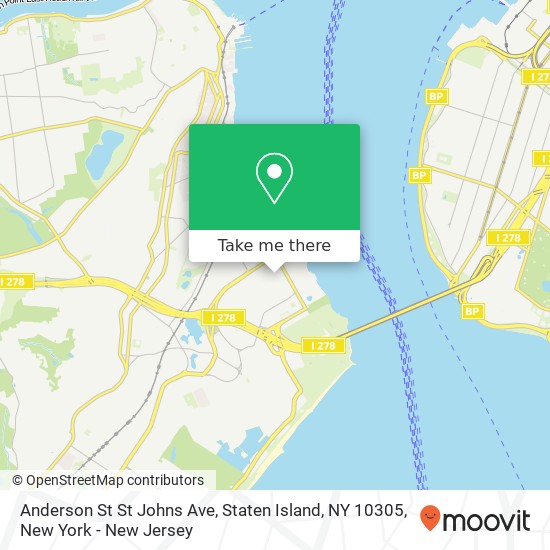 Anderson St St Johns Ave, Staten Island, NY 10305 map